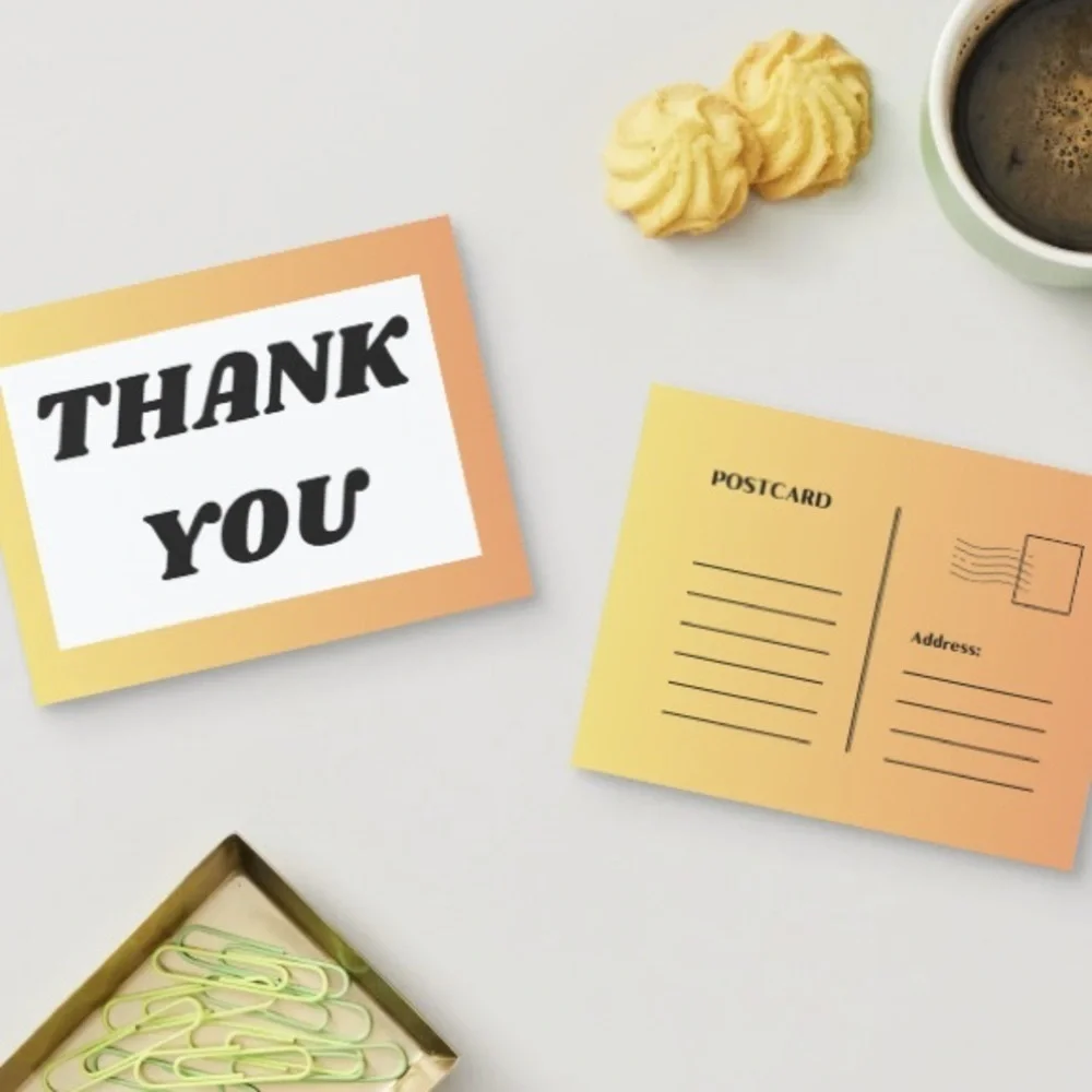 Set of 10 Thank You Post Cards
